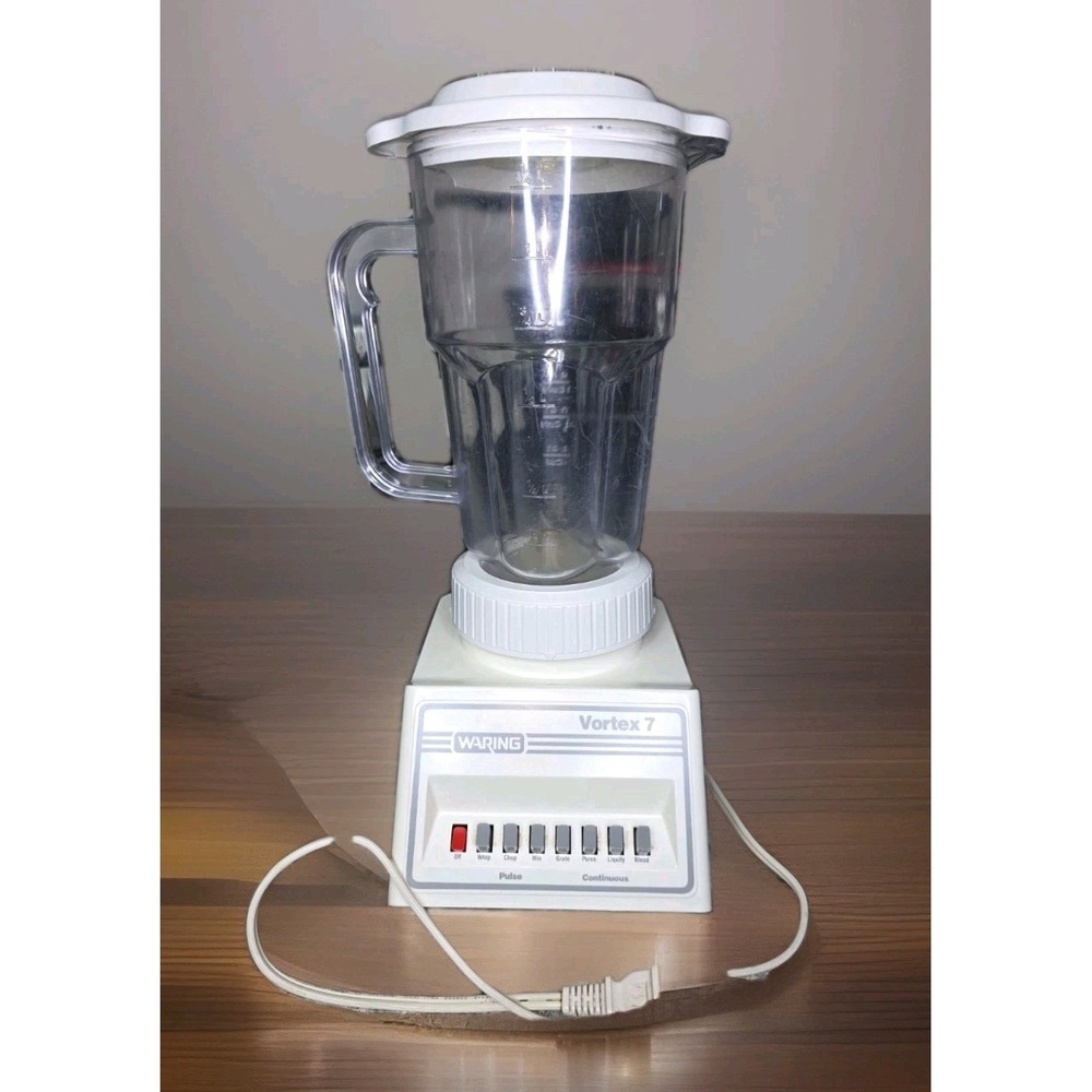 WARING Vortex 7 Speed White & Clear Plastic Lightweight Blender Smoothies